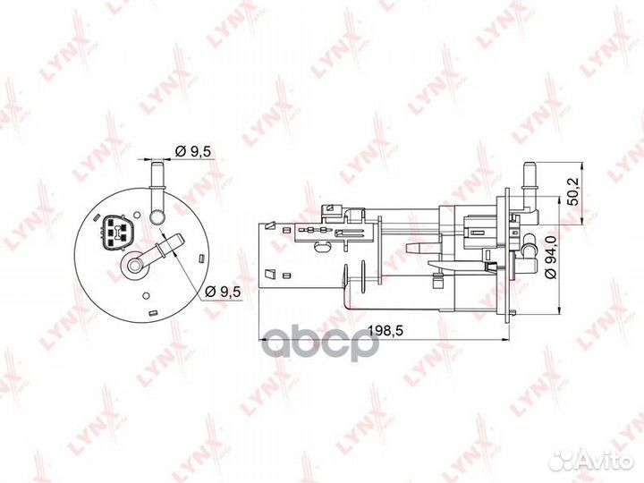 Фильтр топливный LF-996M lynxauto