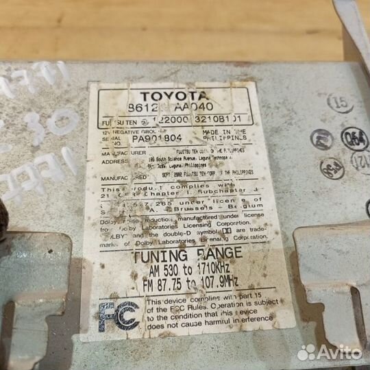 Магнитола Toyota Camry V30 2.4 2000-2006