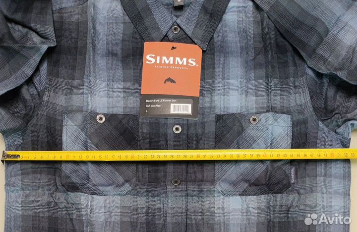 Simms Black's Ford LS flannel shirt S, XXL