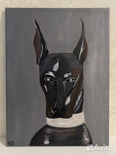 Интерьерная картина Доберман