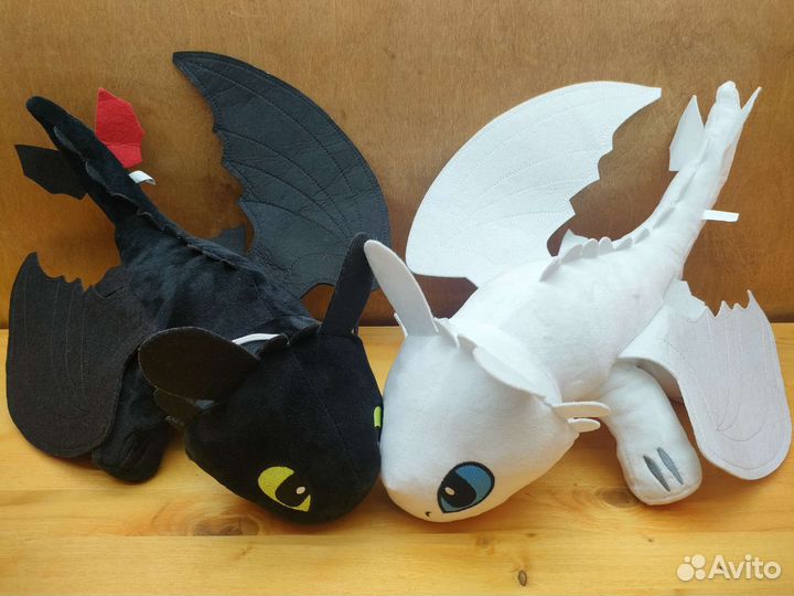 Беззубик и Дневная Фурия 50см мягкие игрушки 2шт