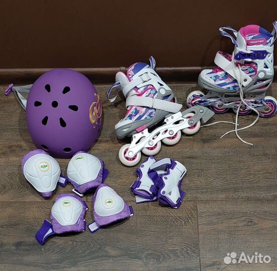 Роликовые коньки детские с защитой