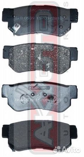 Akyoto AKD-0539 Колодки тормозные дисковые задние