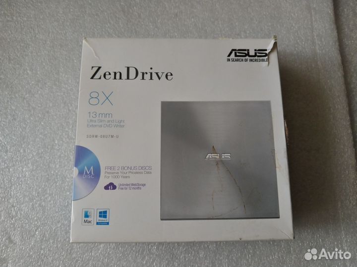 Внешний привод asus DVD-RW и BLU-RAY
