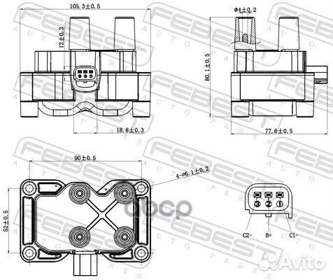 Катушка зажигания 21640-002 Febest