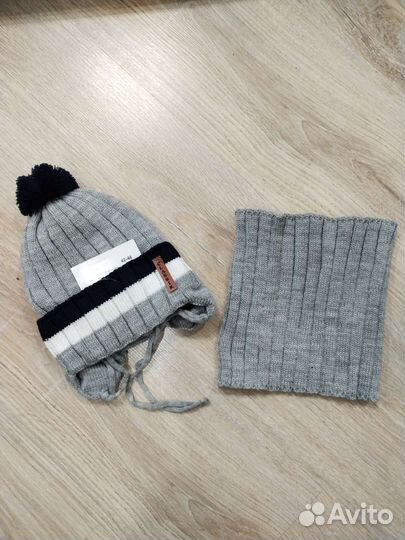 Комплект шапка шарф на мальчика