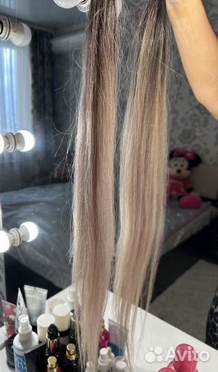 Волосы для наращивания 70 см блонд