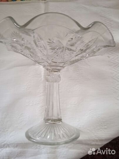 Ваза для фруктов на ножке СССР