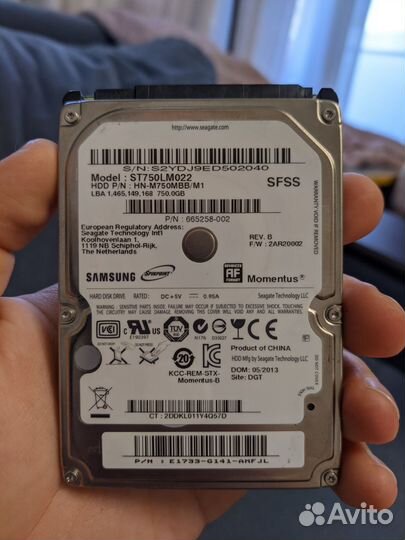 Новый HDD Samsung 750 gb