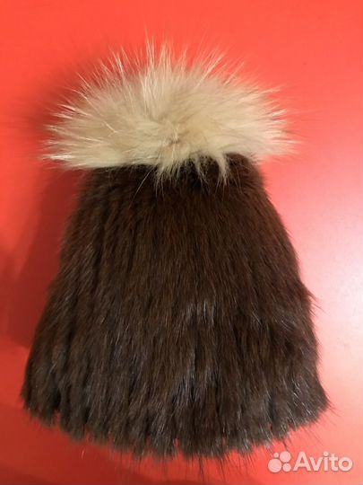 Шапка вязаная норка