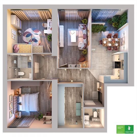 3-к. квартира, 95,4 м², 3/11 эт.