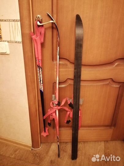 Лыжи и палки детские (для малышей) под обувь,110см