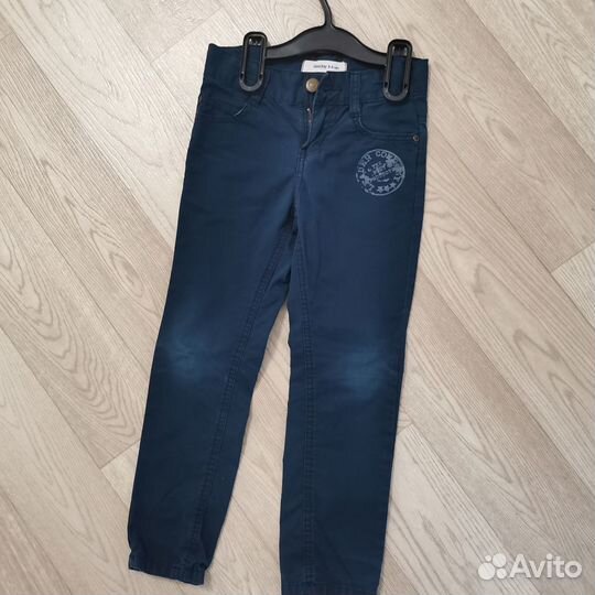 Синие джинсы для мальчика 5-6 лет 116