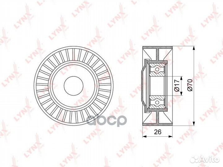 Ролик натяжной приводного ремня PB5375 lynxauto