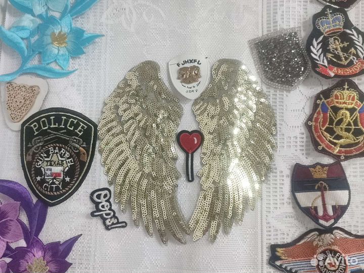 Патчи вышивка большие