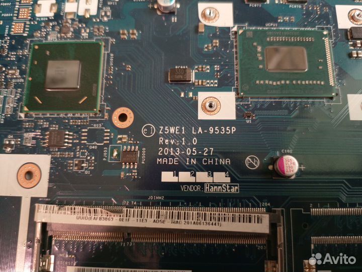 Материнская плата Z5WE1 LA-9535P Rev: 1.0 для ноут