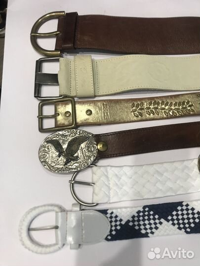 Ремни кожа и пряжки винтаж