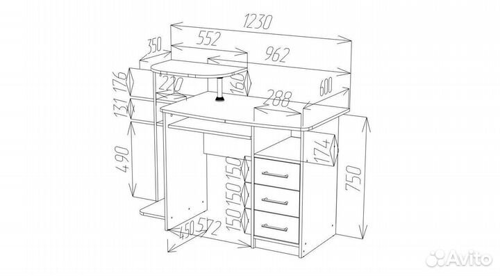 Стол компьютерный ск-4
