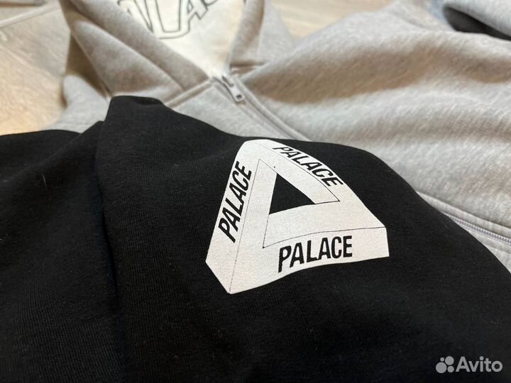 Зип худи Palace черное