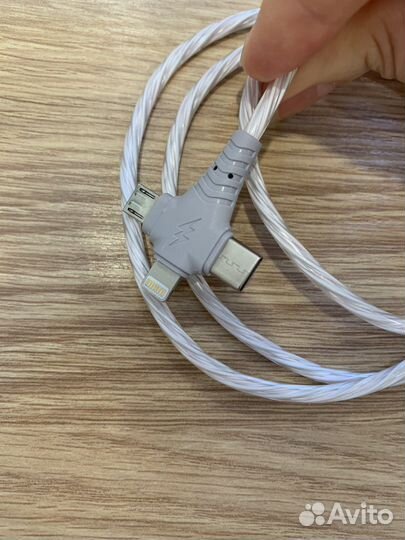 Светящийся usb кабель 3 в 1