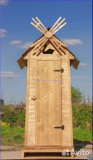 Уличный туалет деревянный ART124