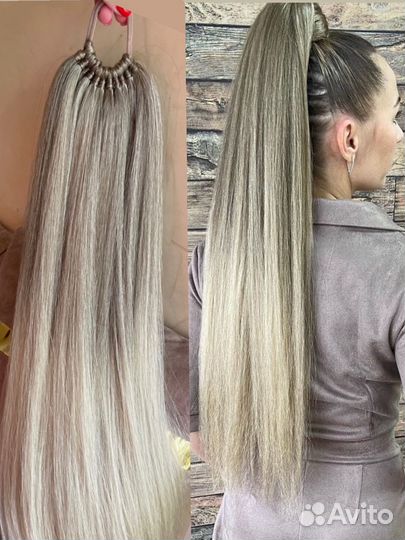 Хвост на резинке / накладной хвост / хвост шиньон