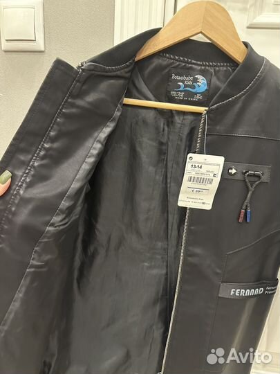 Кожаный тренч для девочки 158