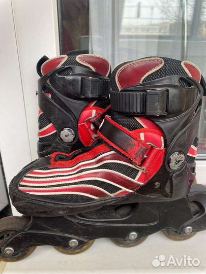 Роликовые коньки р-р 36-39 + защита