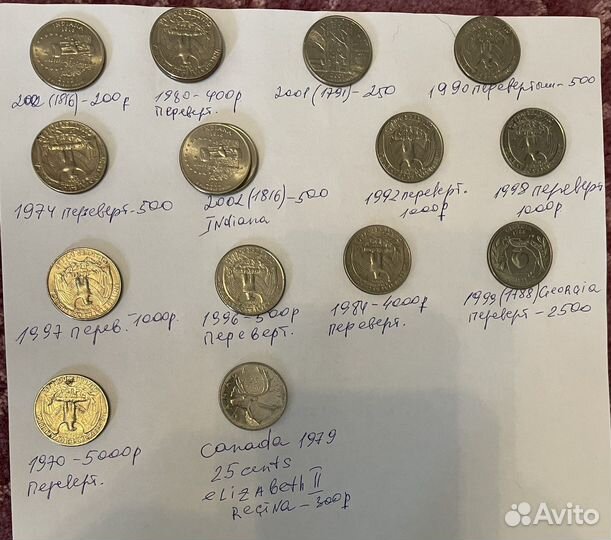 Монеты США liberty quarter dollar