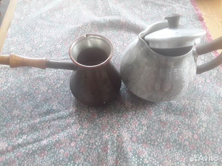 Турка медная и аллюминевый кофейник СССР