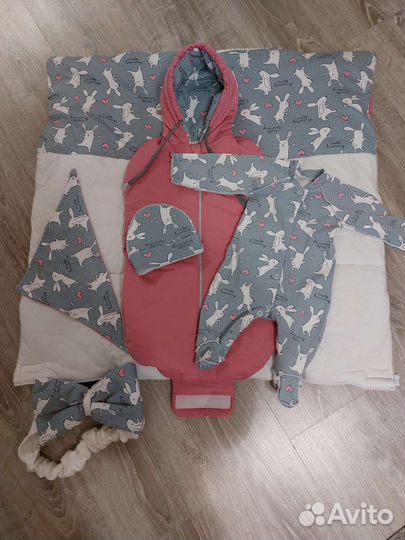 Кокон Конверт в коляску, на выписку весна осень