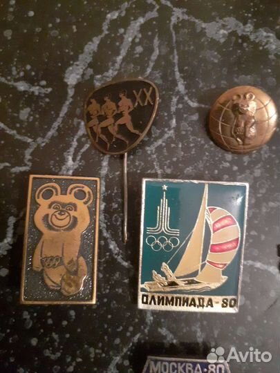 Олимпиада-80. Олимпий мишка. Значки СССР