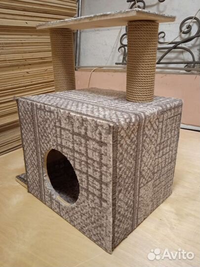 Домик для кошки с когтеточкой, новый