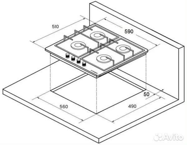 Варочная панель teka PAC 60 4G AI AL CI white RU