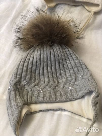 Шапка зимняя на девочку 2-3 года