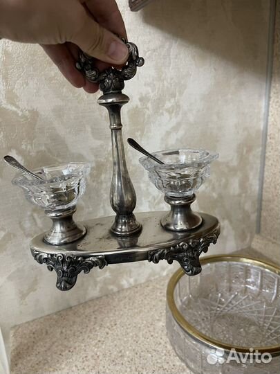 Набор для специй мельхиор старинные