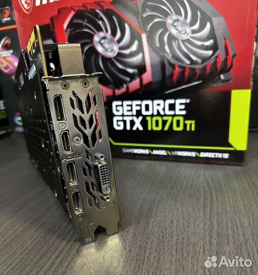 Игровая видеокарта MSI GTX 1070 Ti gaming 8GB