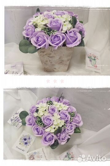 Букет из мыльных роз