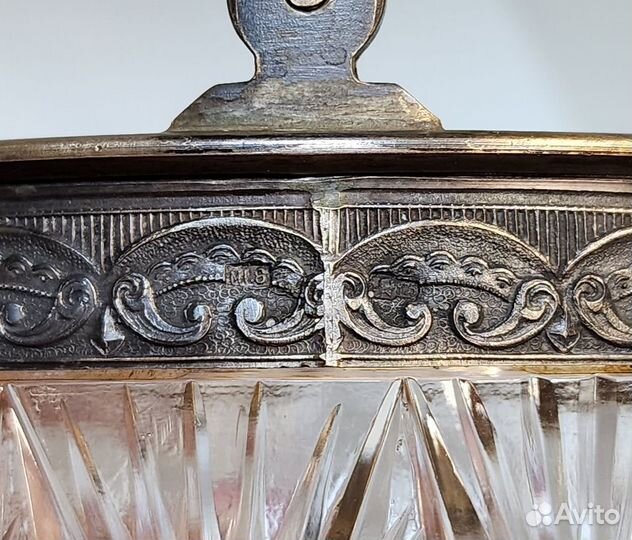 Вазы хрустальные с серебром 875 пробы СССР