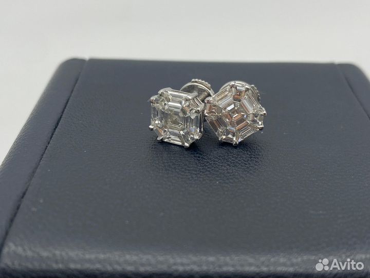 Серьги Graff сборные бриллианты 3ct