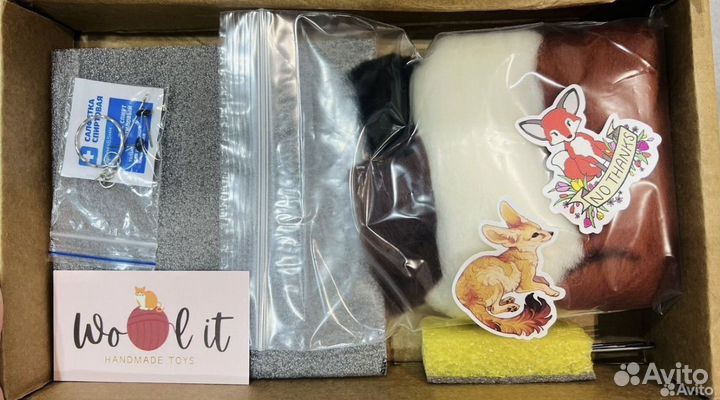 Набор для валяния из шерсти новый лиса