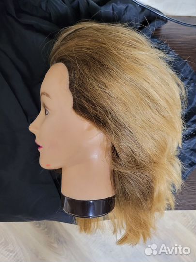 Болванка (голова манекен) натуральные волосы