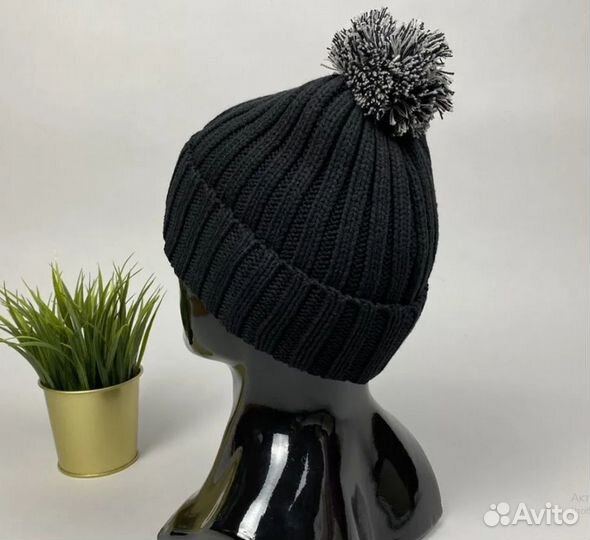 Шапка мужская вязаная Diesel чёрная