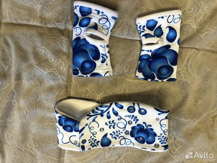 Комплект повязка+перчатки для фигурного катания