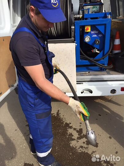 Прочистка, пробивка, промывка труб канализации