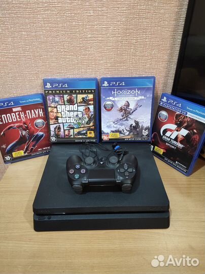 Sony playstation 4 slim 1tb с играми