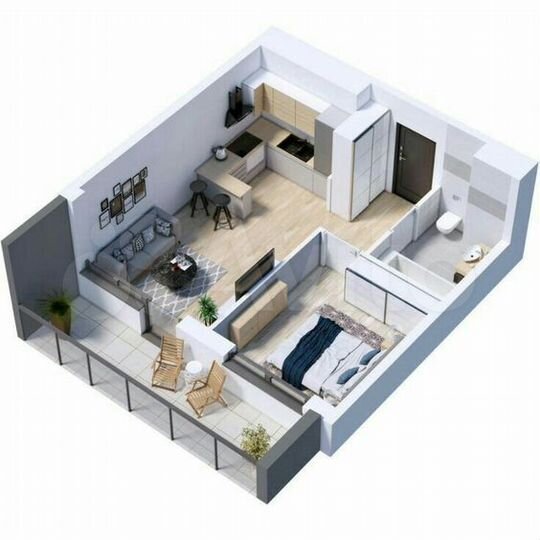 2-к. квартира, 46,2 м², 7/13 эт.