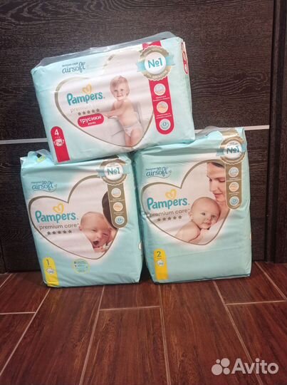 Подгузники,Подгузники трусики Pampers 1,3,2,4