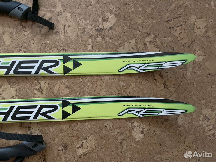 Лыжи беговые Fischer 170см с палками 110см