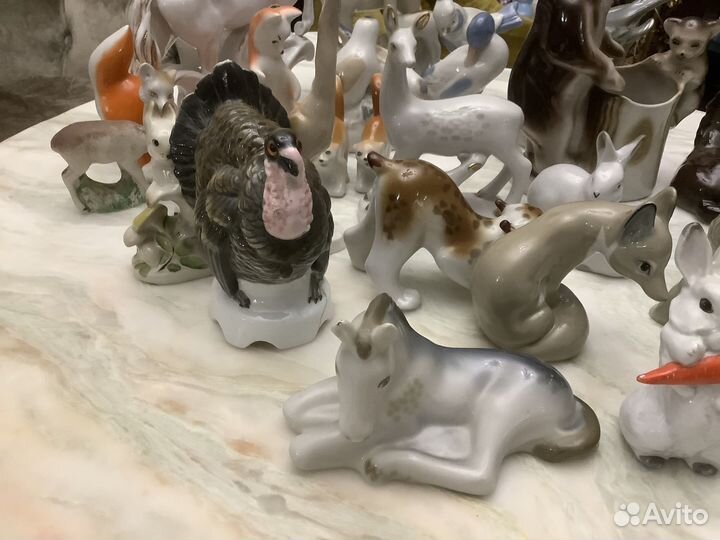 Статуэтки, фарфор, животные, птицы, СССР